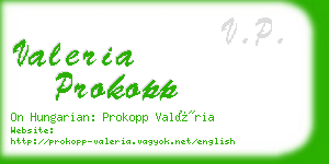 valeria prokopp business card